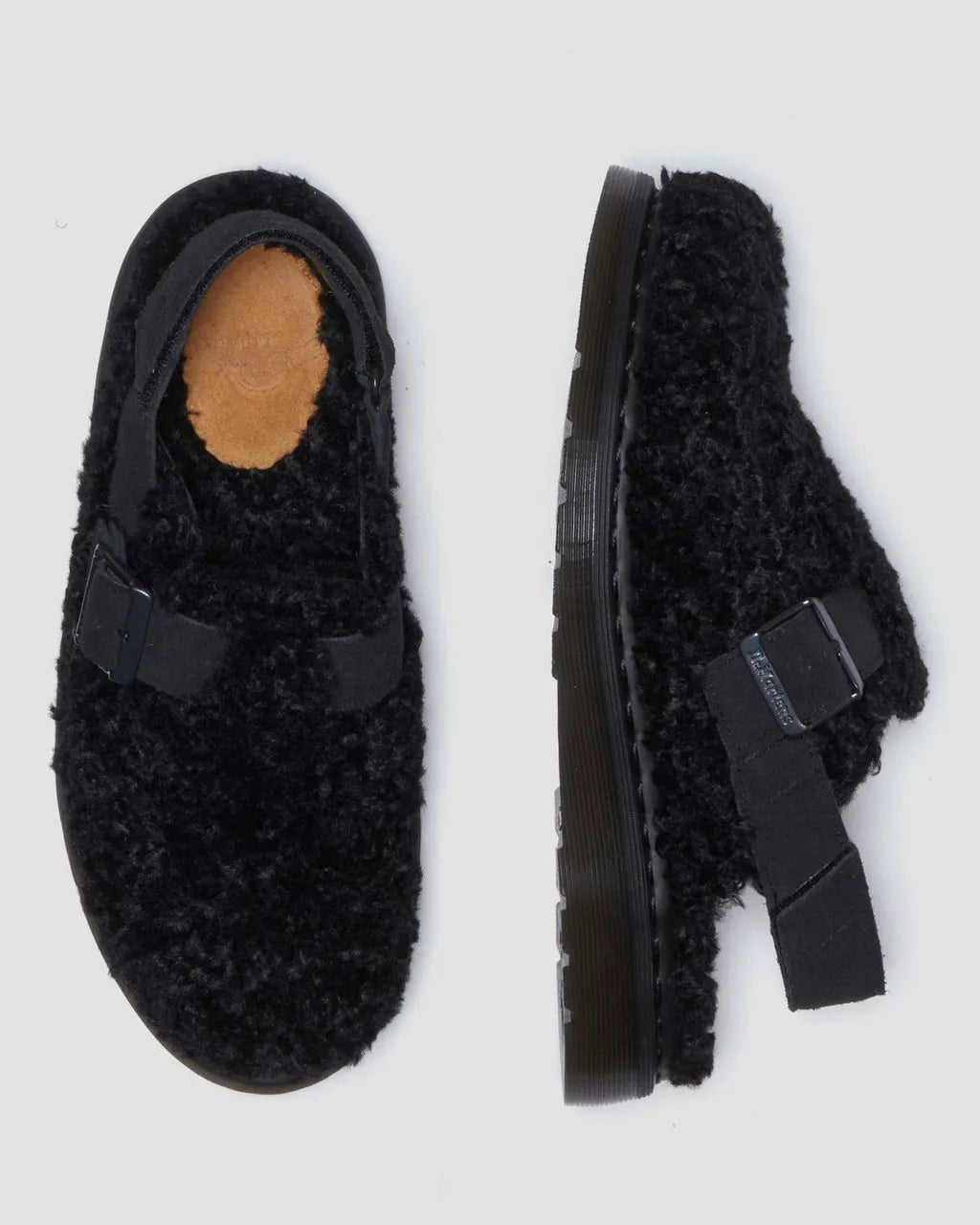 DR MARTENS Jorge II Suede &amp; Borg Mules