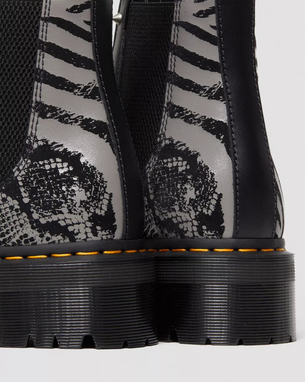 DR MARTENS 2976 Quad Platform Animal Print Boots