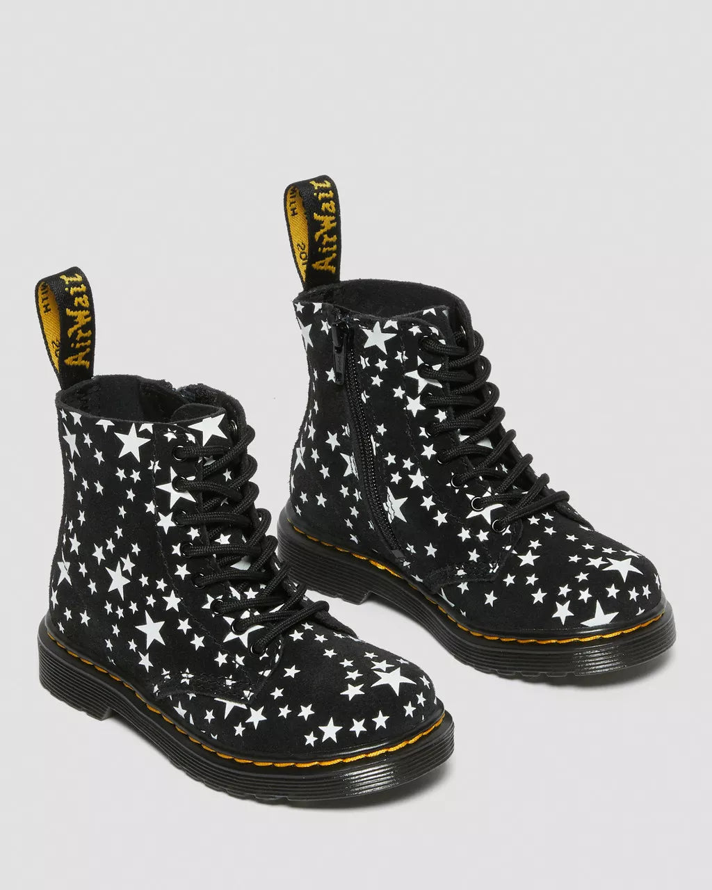 DR MARTENS Toddler 1460 Pascal Star Suede Lace Up Boots