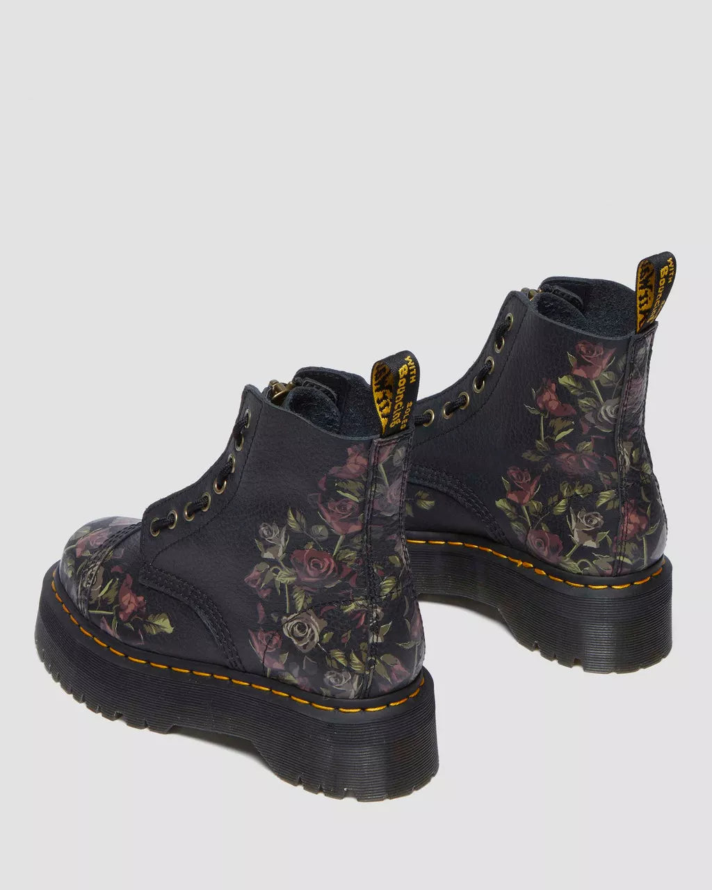 Sinclair Decayed Roses Tumbled Nappa Leather Boots