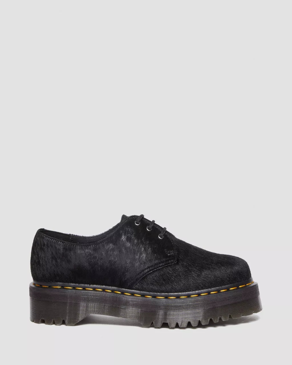 DR MARTENS 1461 Quad Hair-On Platform Shoes