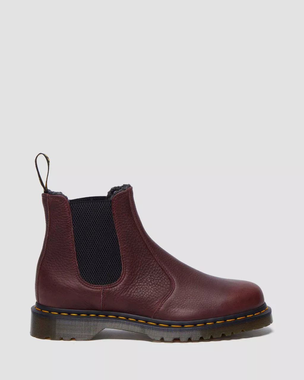 2976 Faux Fur Lined Grizzly Leather Chelsea Boots