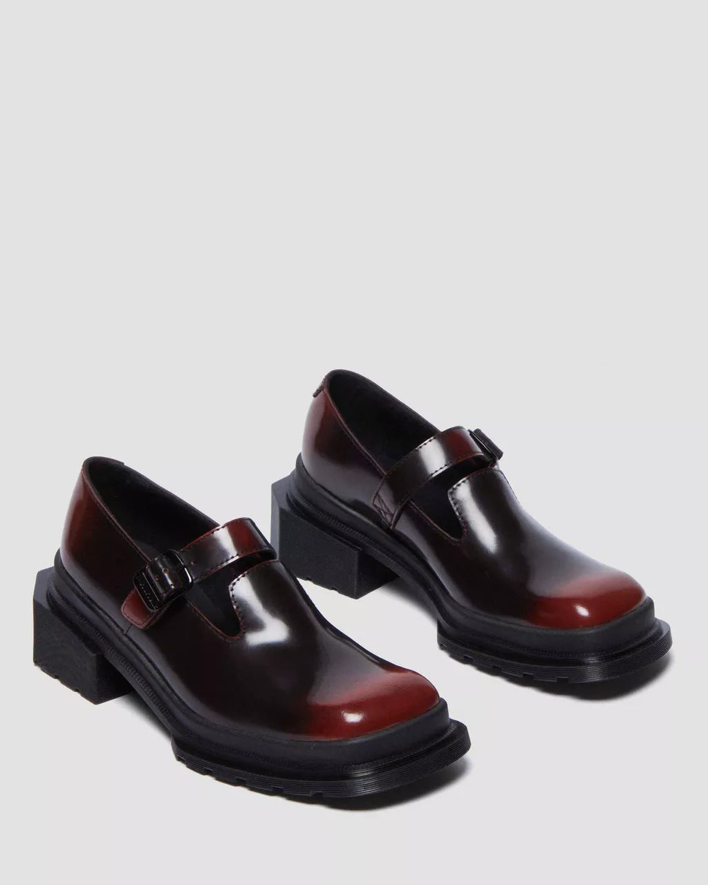 Maybole Square Toe Leather Mary Jane Shoes