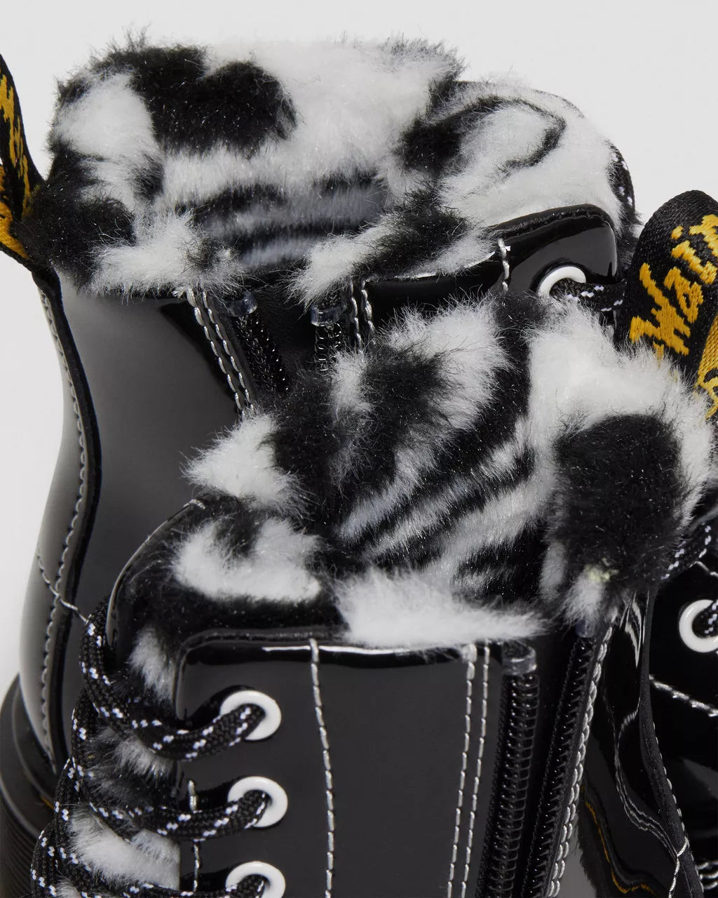 Junior 1460 Serena Patent Faux Fur-Lined Boots