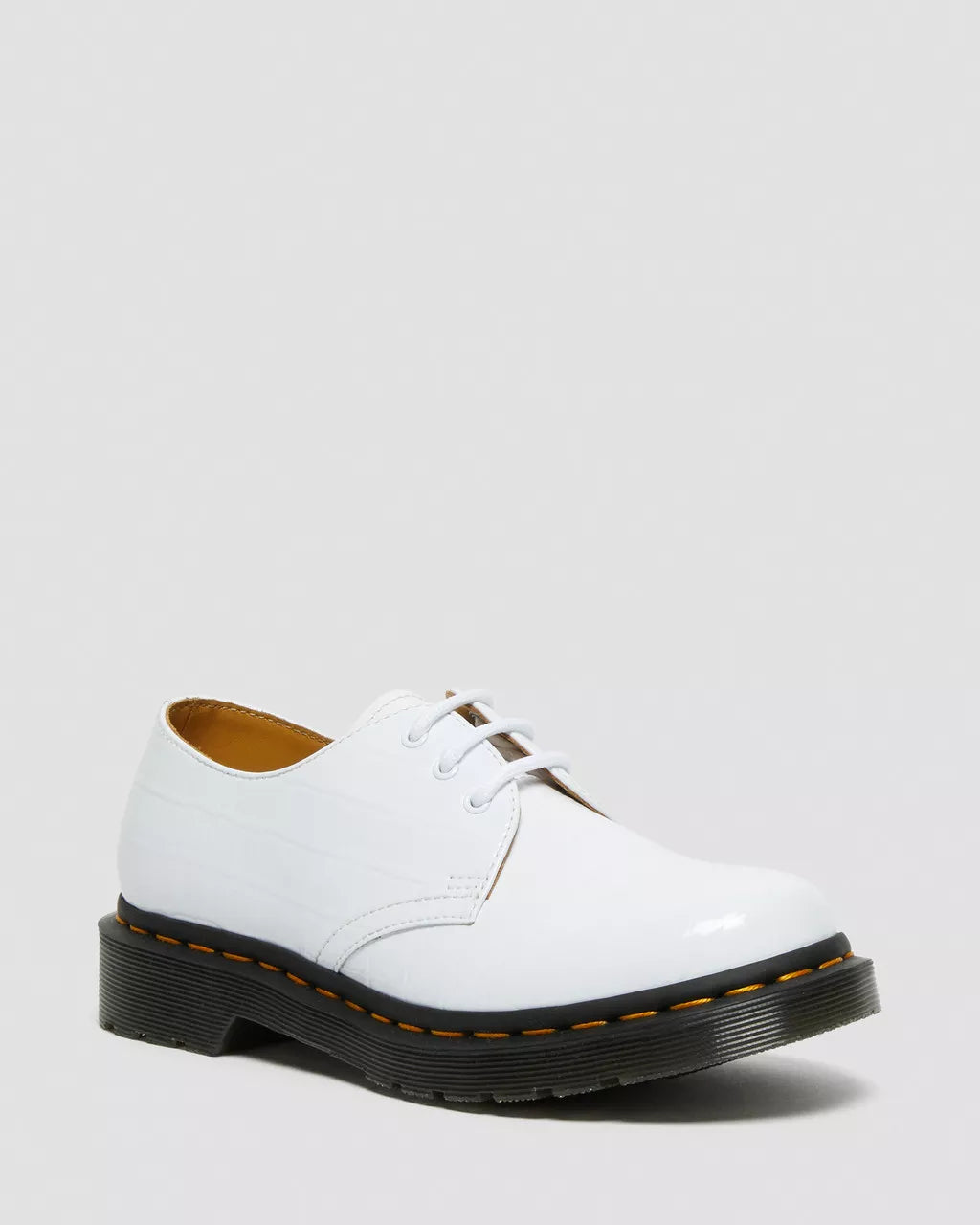 DR MARTENS 1461 Patent Croc Emboss Leather Shoes