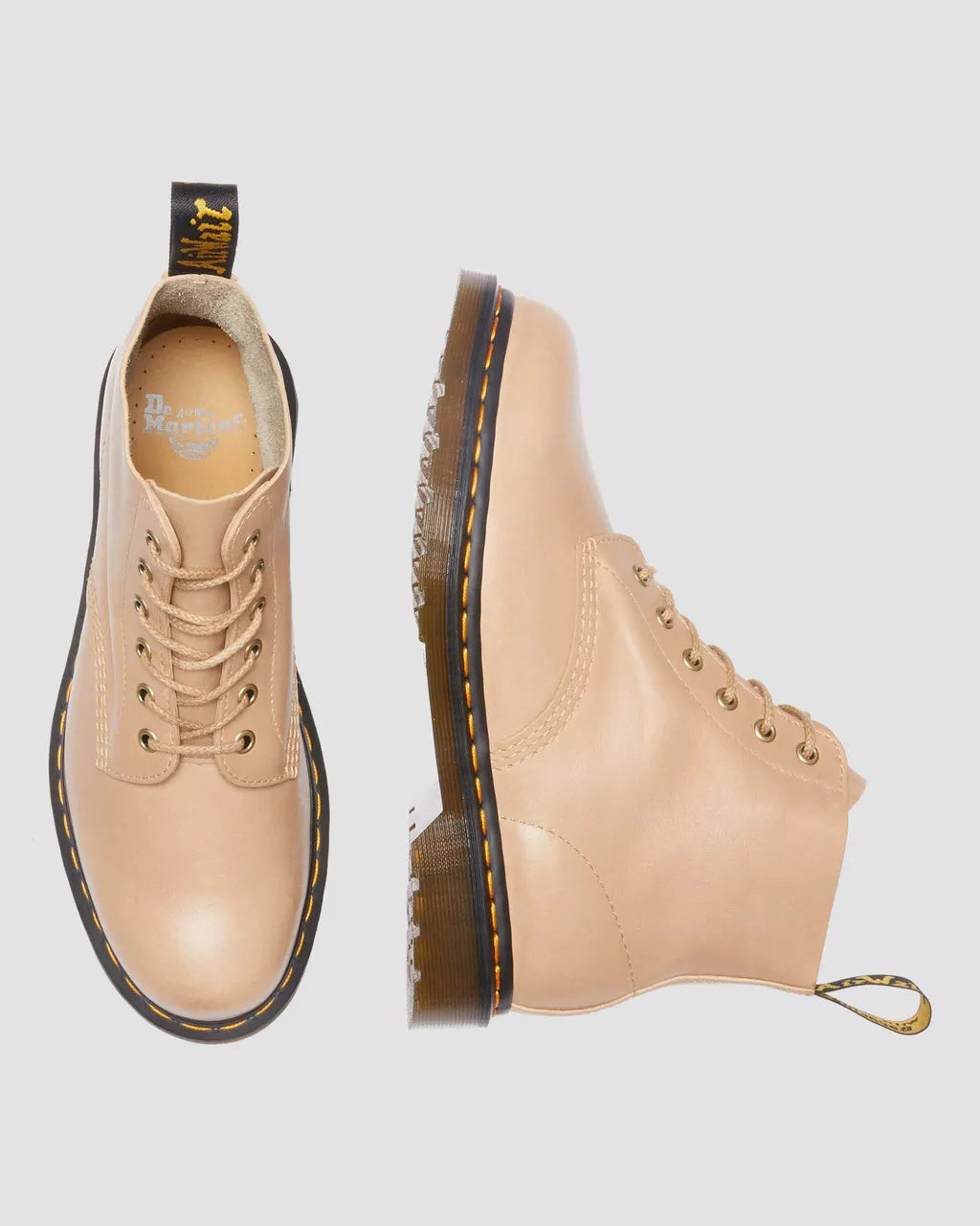 DR MARTENS 101 Unbound Carrara Leather Ankle Boots