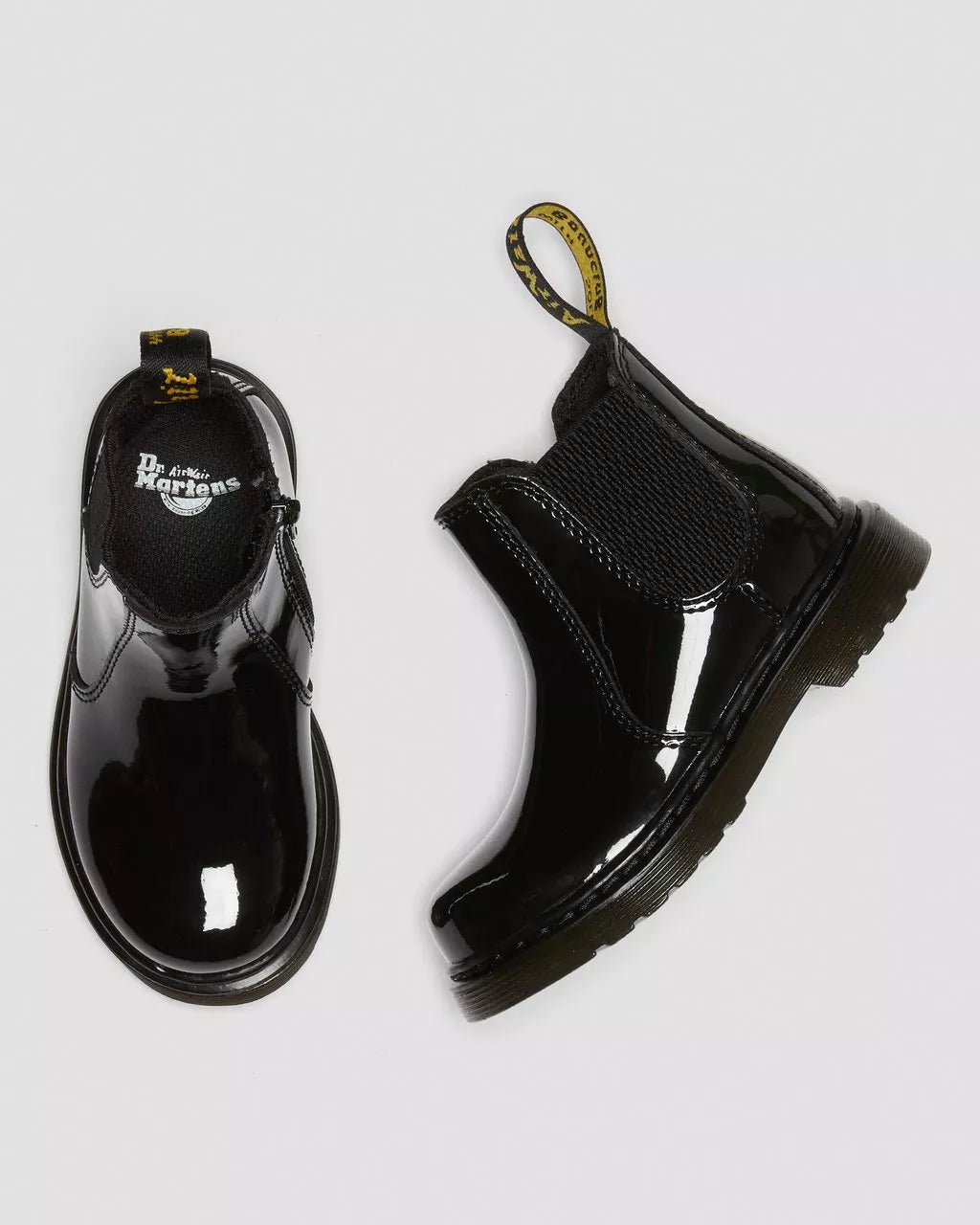 DR MARTENS 2976 TODDLER PATENT LEATHER CHELSEA BOOTS