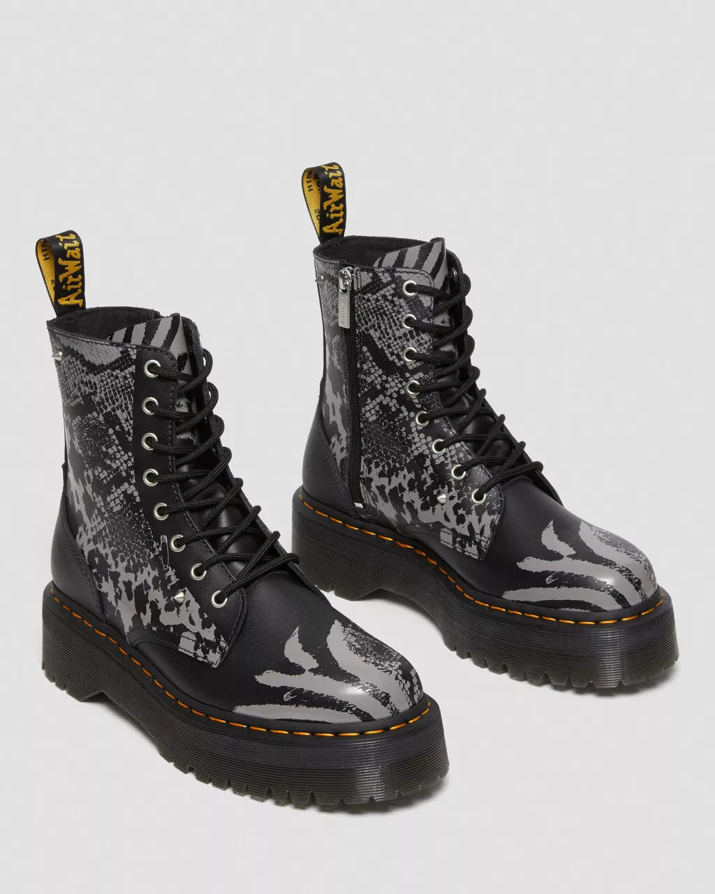 DR MARTENS Jadon Animal Clash Leather Platform Boots