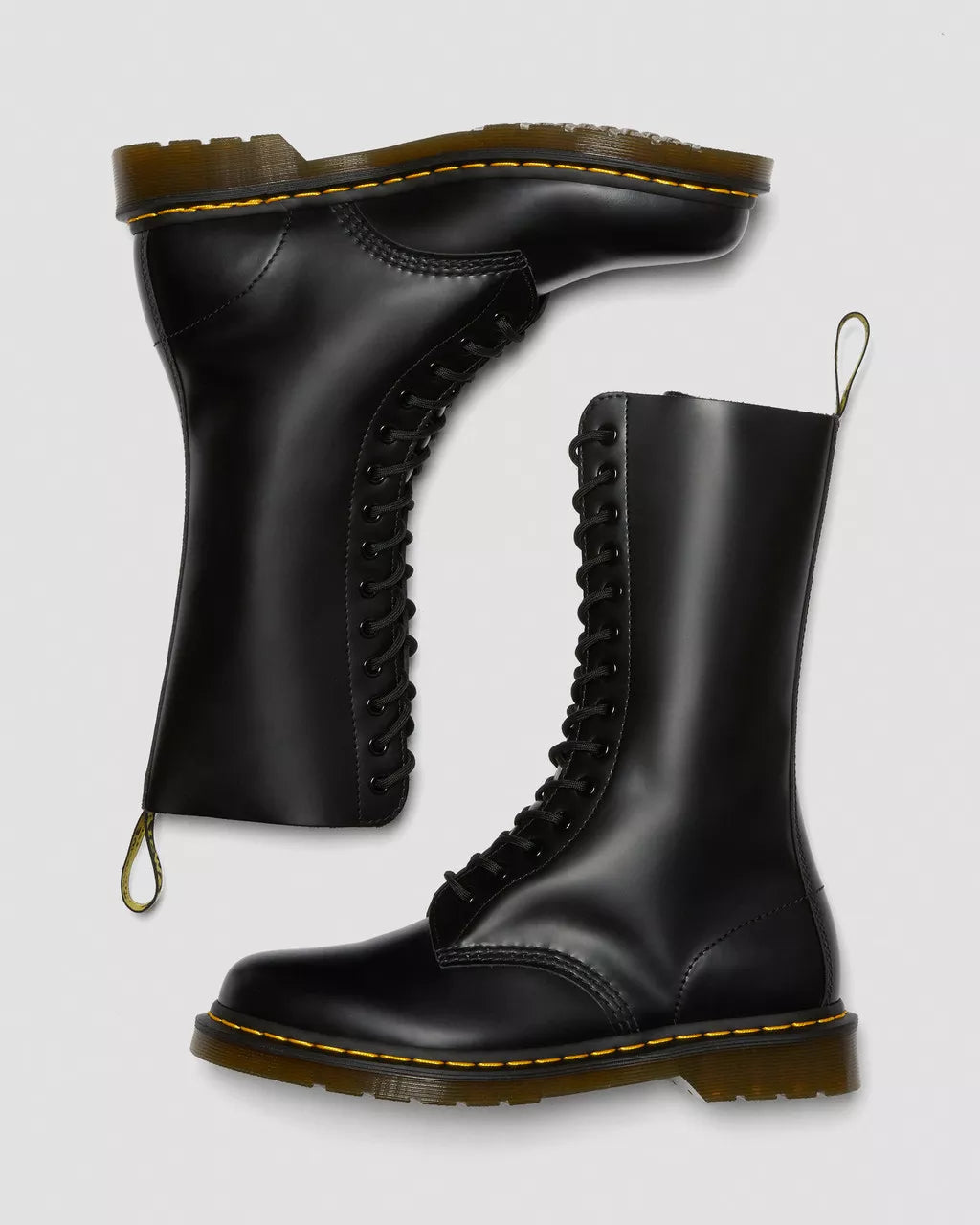 1914 Smooth Leather High Lace Up Boots