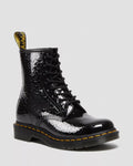 DR MARTENS 1460 Leopard Emboss Patent Leather Boots