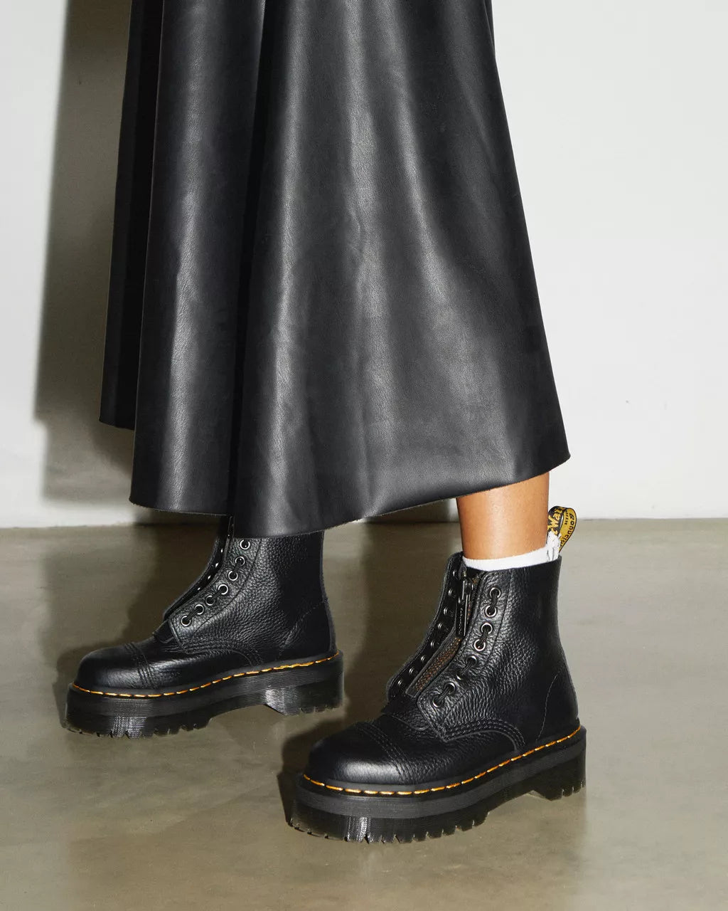 Sinclair Milled Nappa Leather Platform Boots