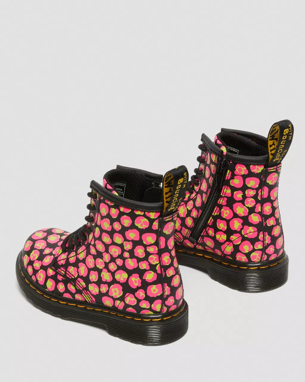 Toddler 1460 Leopard Hydro Leather Lace Up Boots