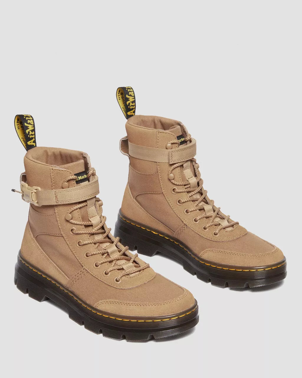DR MARTENS Combs Tech Canvas &amp; Suede Utility Boots