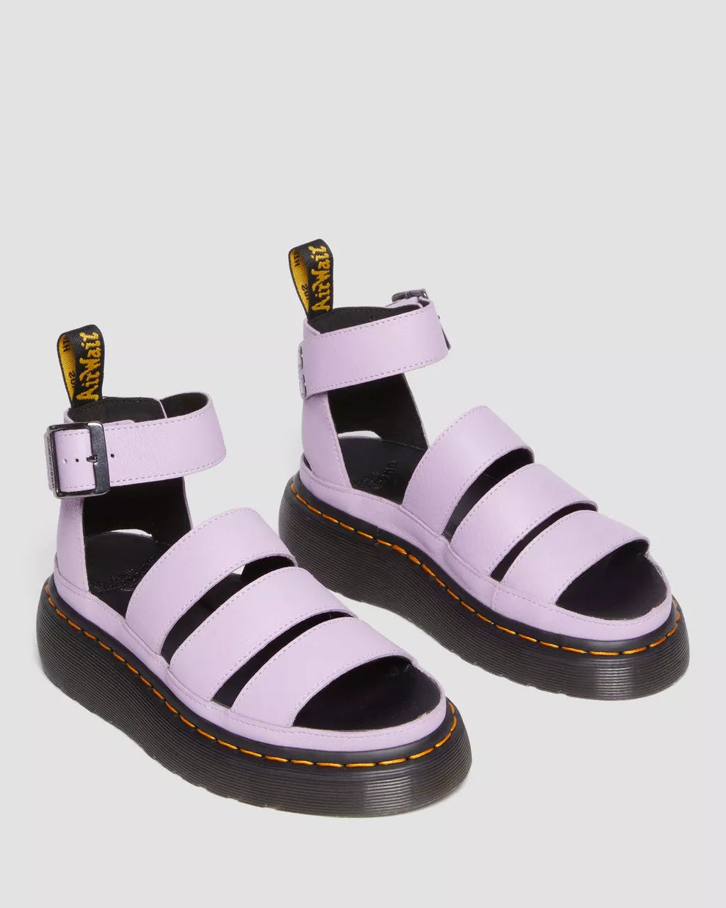 DR MARTENS Clarissa II Pisa Leather Strap Platform Sandals