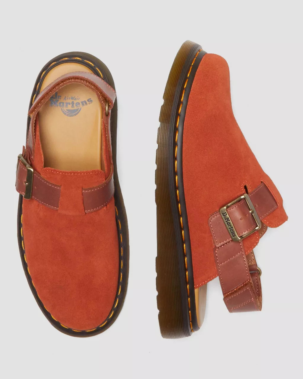 DR MARTENS Jorge II Suede &amp; Leather Slingback Mules