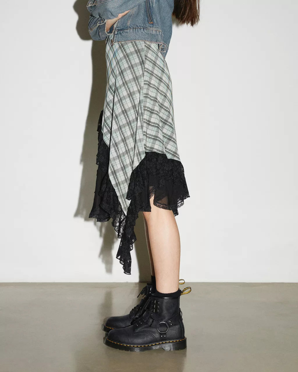DR MARTENS 1460 Buckle Harness Leather Lace Up Boots