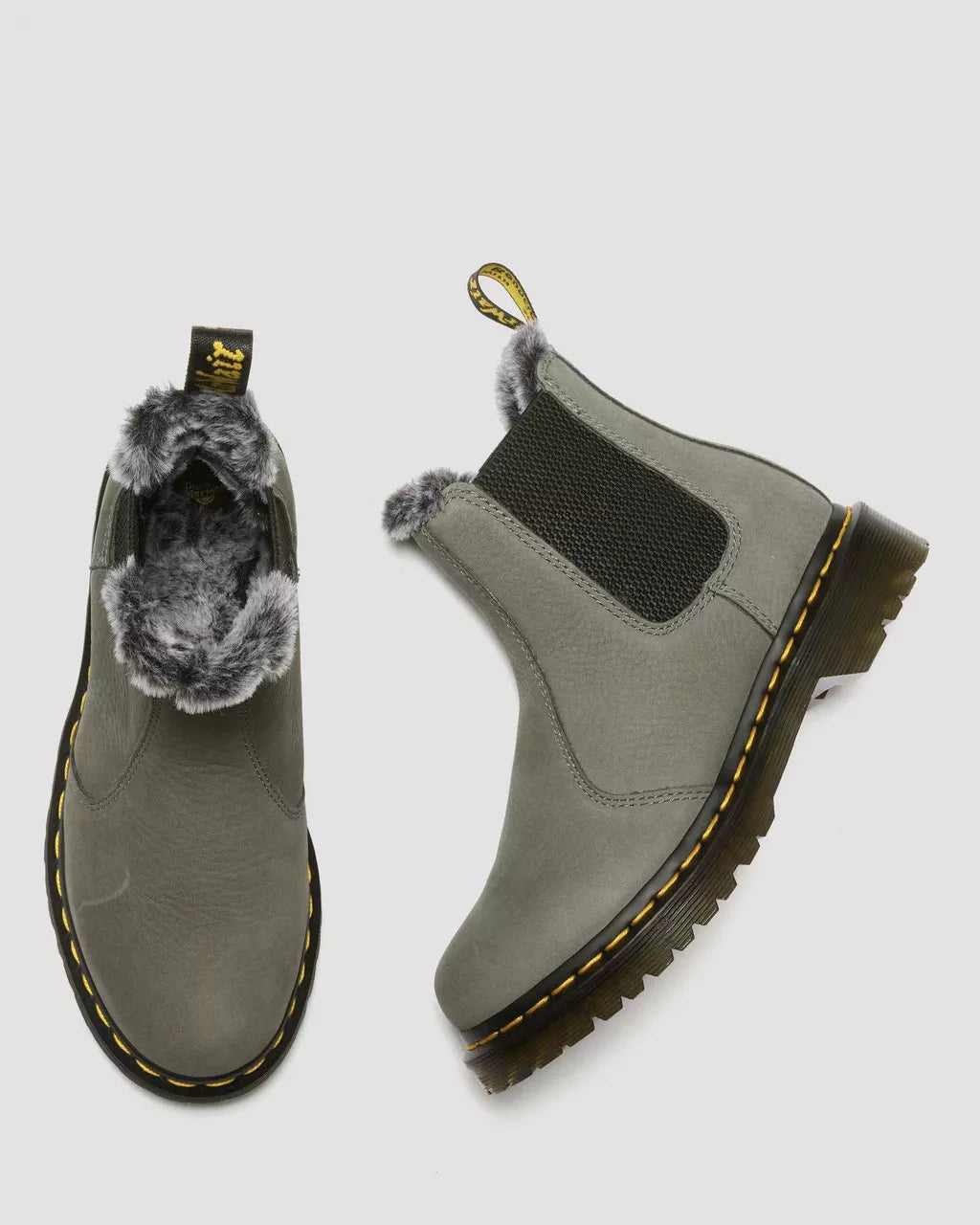 2976 Leonore Faux Fur Lined Nubuck Chelsea Boots