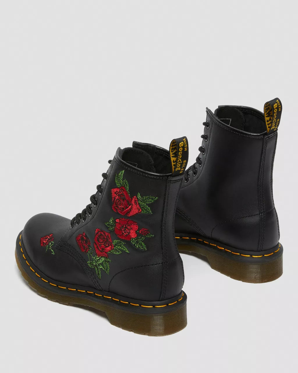 1460 Vonda Floral Rose Leather Lace Up Boots