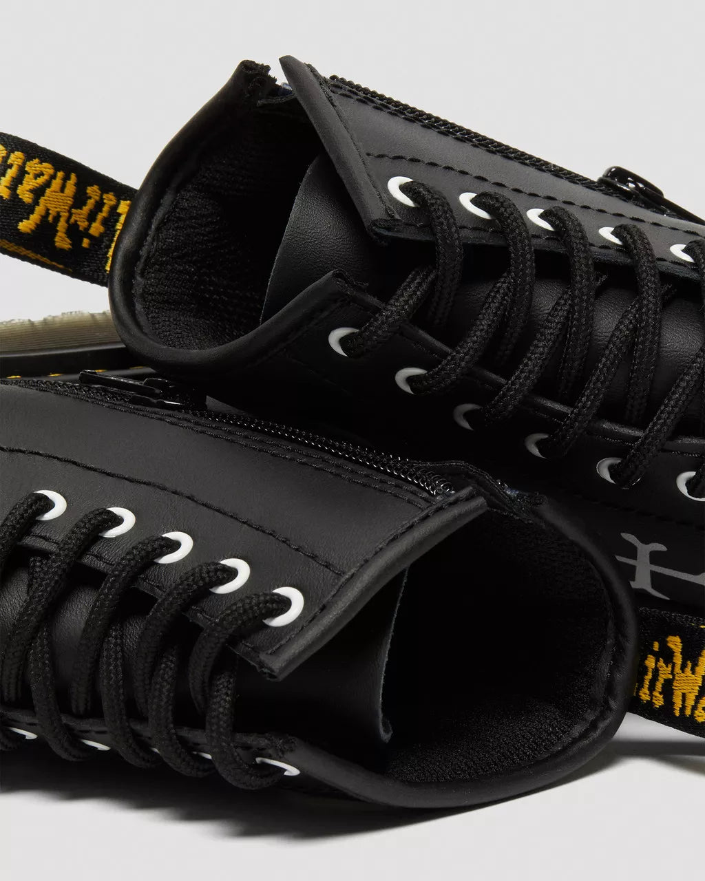 DR MARTENS Junior 1460 Skull &amp; Bones Leather Lace Up Boots