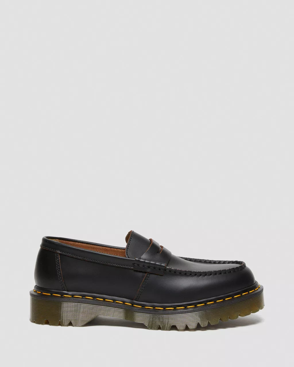 Penton Bex Yellow Stitch Quilon Leather Loafers