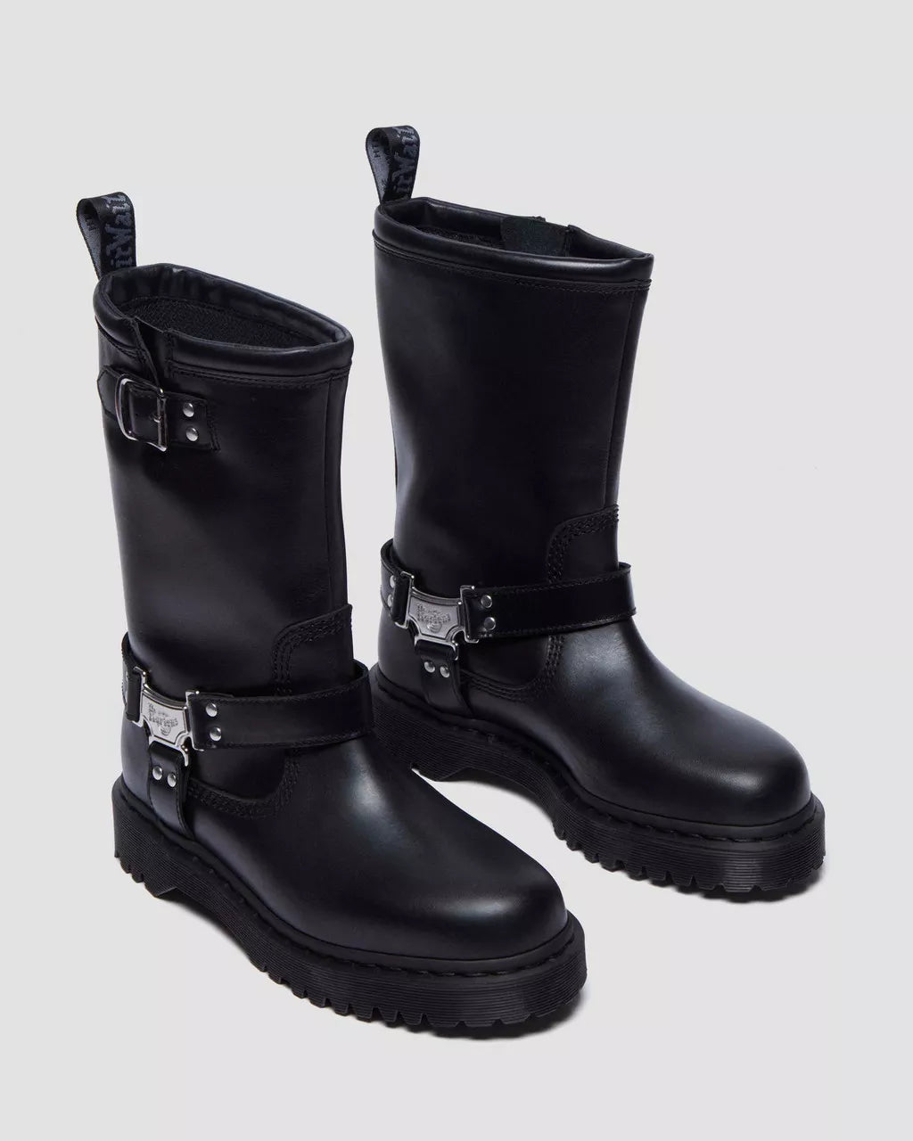 DR MARTENS Anistone Tall Leather Biker Boots