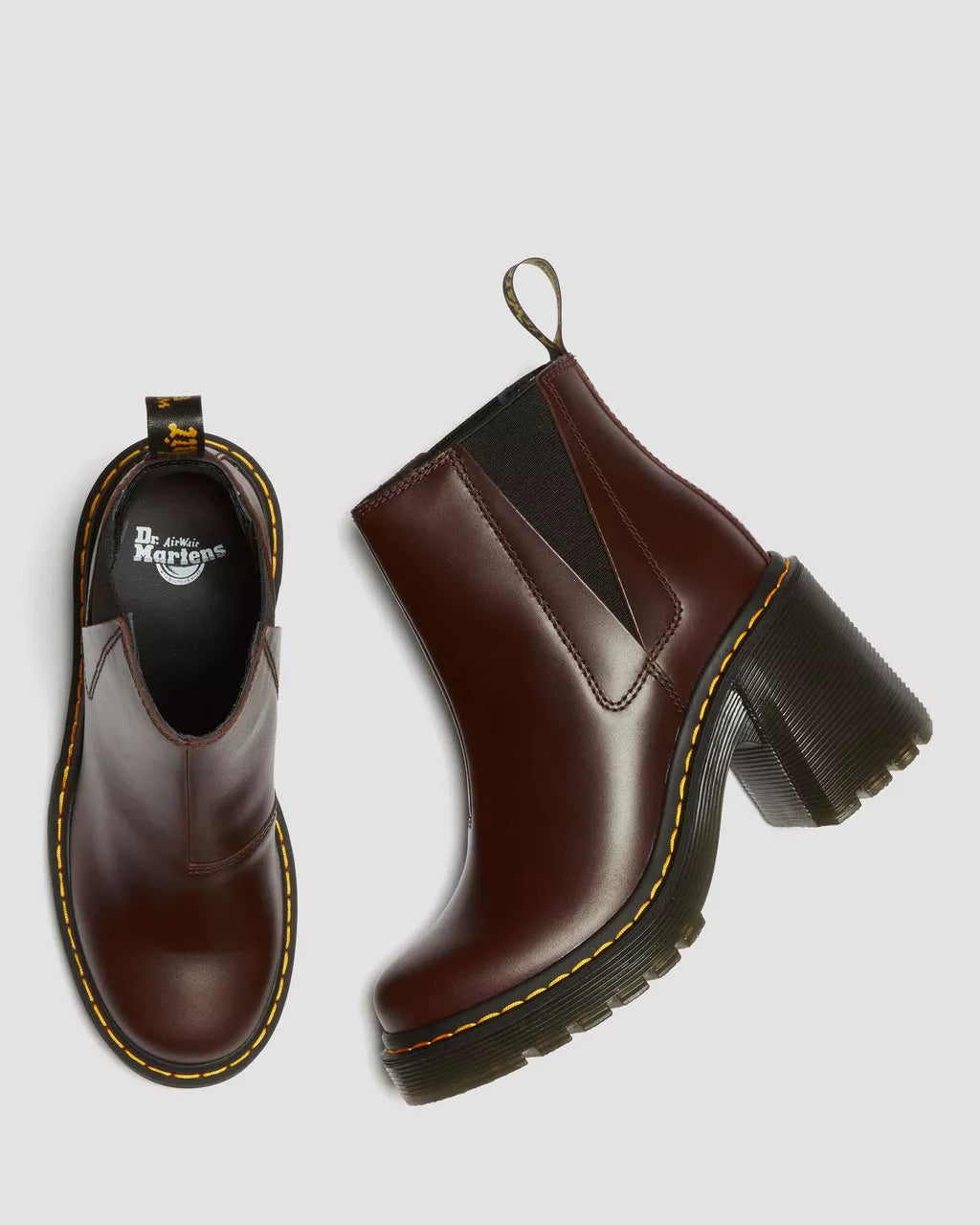 Spence Leather Flared Heel Chelsea Boots