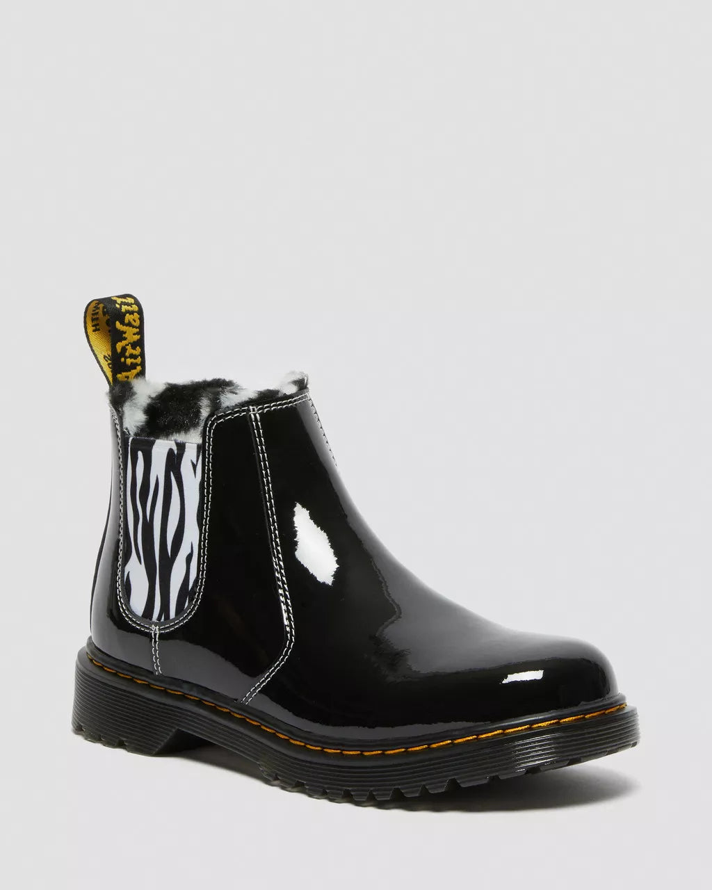 DR MARTENS Junior 2976 Leonore Patent Leather Chelsea Boots