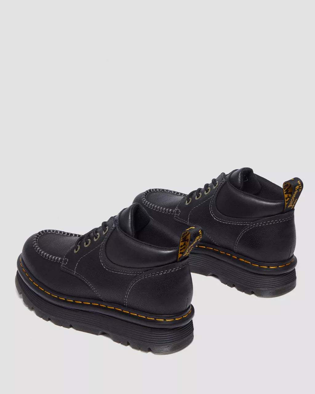 Zebzag Leather Casual 4-Eye Lace-Up Boots