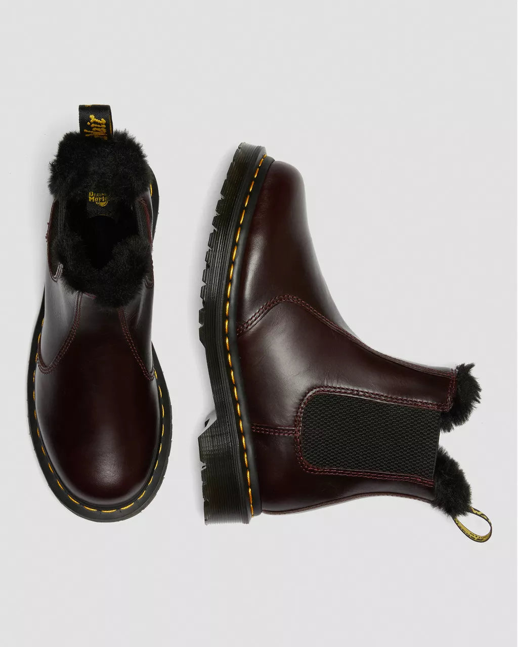 DR MARTENS 2976 Leonore Faux Fur Lined Chelsea Boots