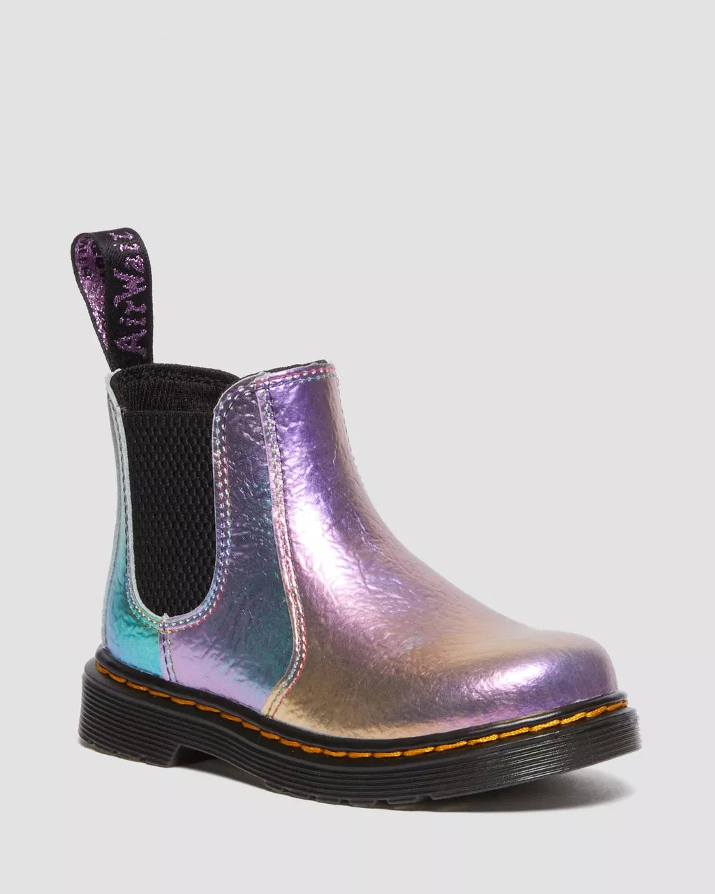 DR MARTENS Toddler 2976 Rainbow Crinkle Leather Chelsea Boots