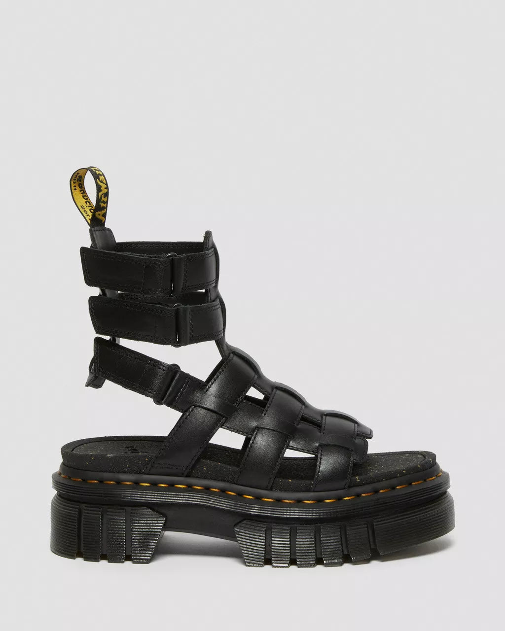 DR MARTENS Ricki Nappa Lux Leather Platform Gladiator Sandals