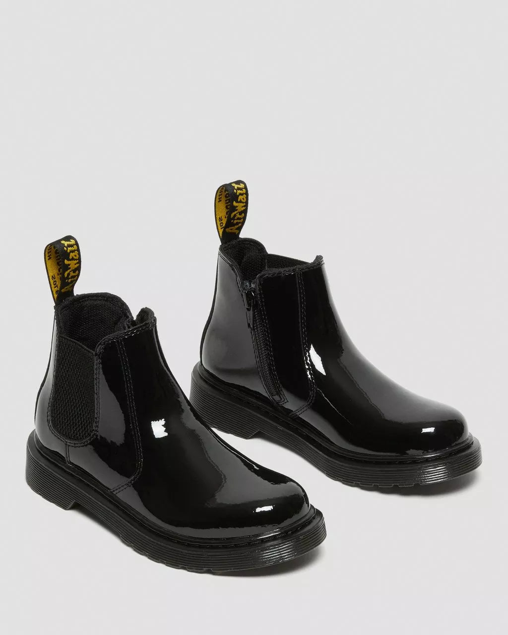 DR MARTENS 2976 JUNIOR PATENT LEATHER CHELSEA BOOTS