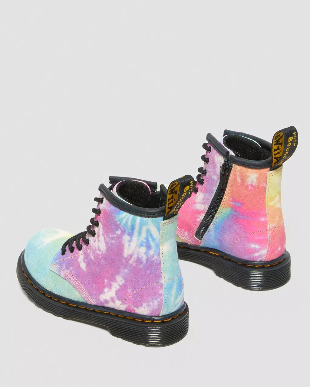 DR MARTENS Toddler 1460 Tie Dye Leather Lace Up Boots