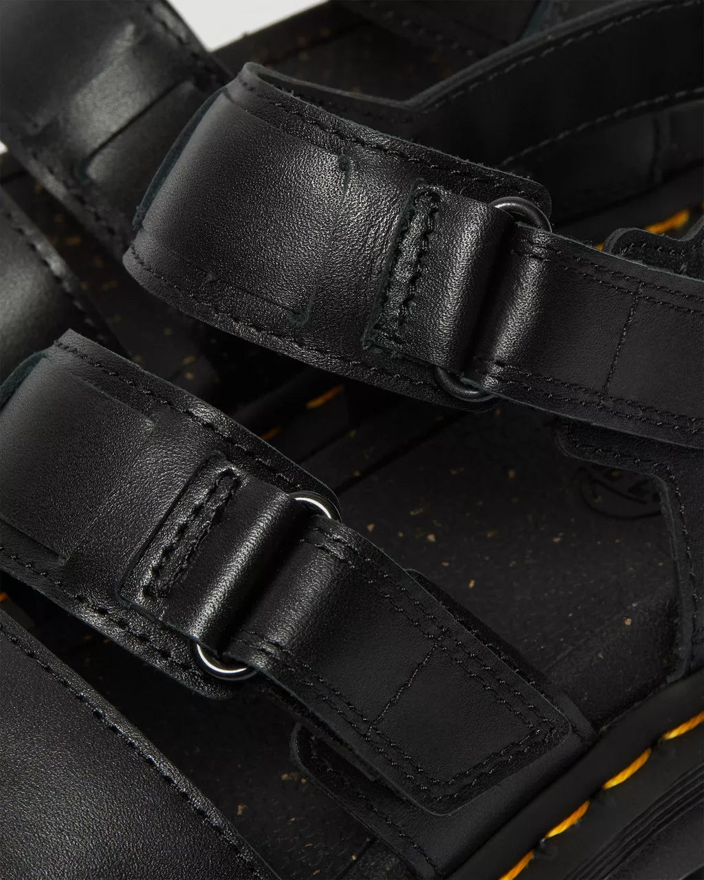 DR MARTENS Ricki Nappa Lux Leather 3-Strap Platform Sandals