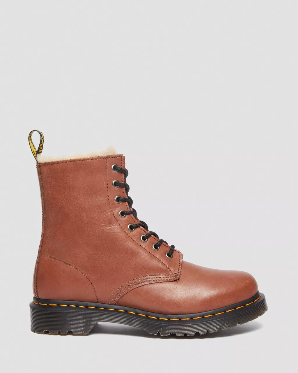 1460 Serena Faux Fur Lined Leather Lace Up Boots