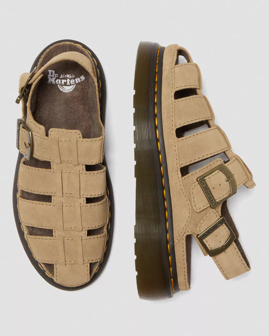 DR MARTENS Wrenlie Bronx Suede Fisherman Sandals