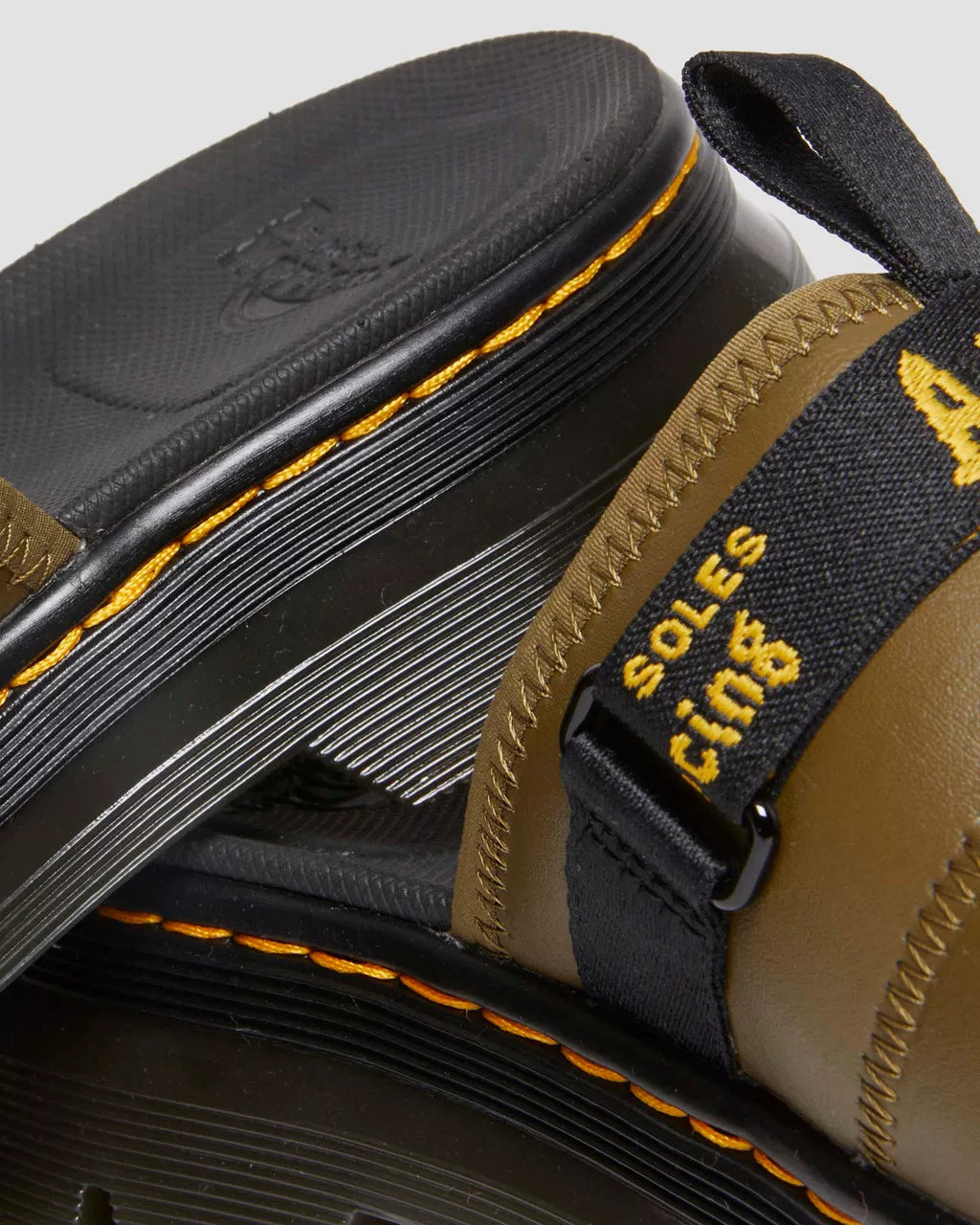Ayce Logo Milled Leather Strap Platform Slides