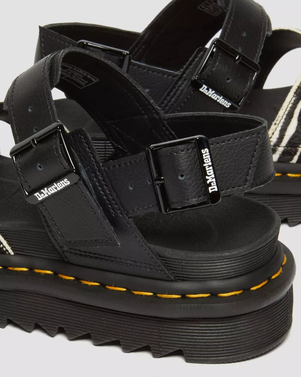 DR MARTENS Voss II Hair-On Zebra Print Sandals