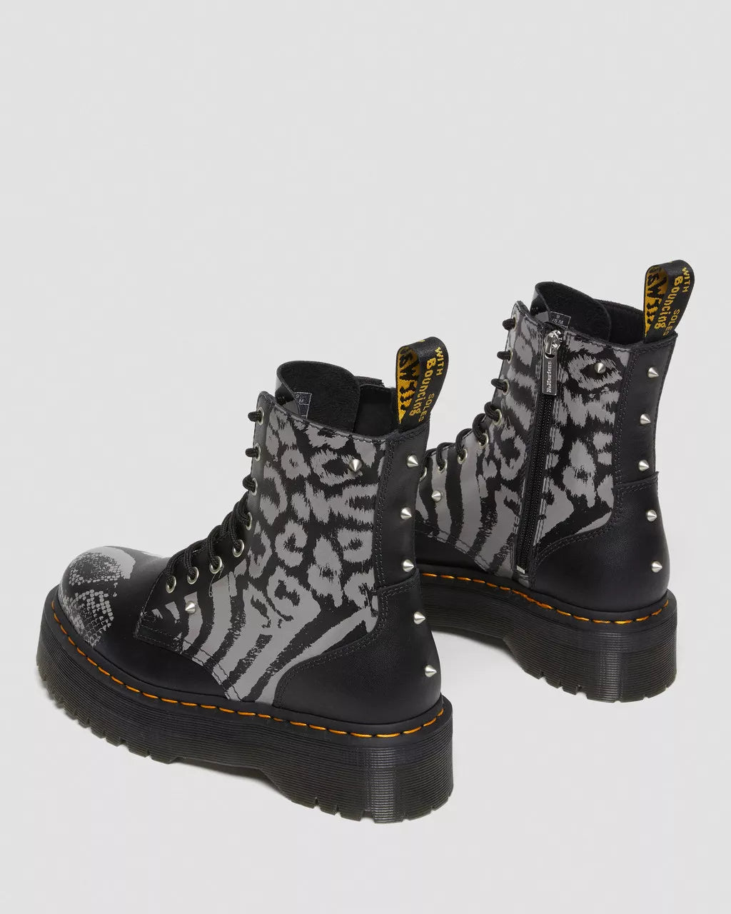 DR MARTENS Jadon Animal Clash Leather Platform Boots