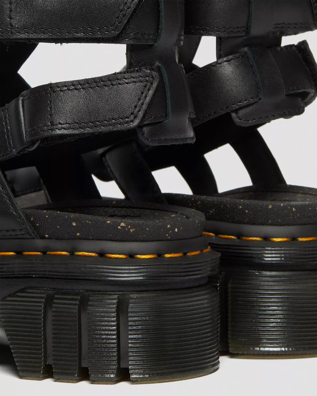 DR MARTENS Ricki Nappa Lux Leather Platform Gladiator Sandals