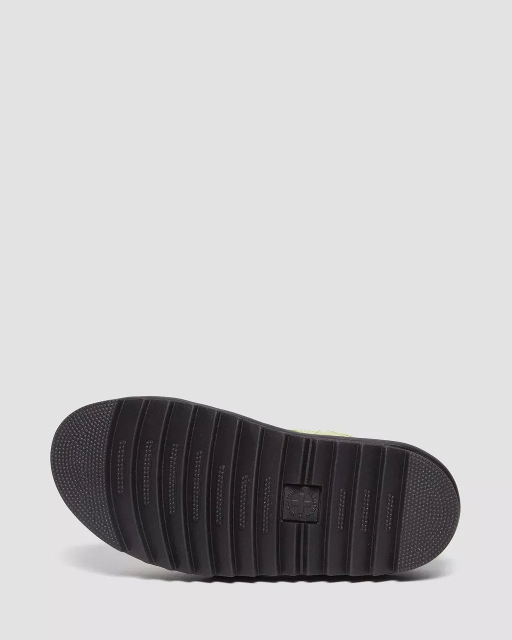 DR MARTENS Voss II Distressed Patent Leather Sandals