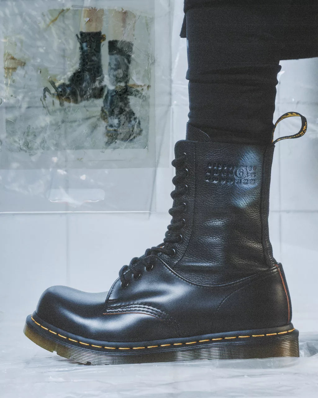 DR MARTENS 1490 / 1461 MM6 Leather Lace Up Boots