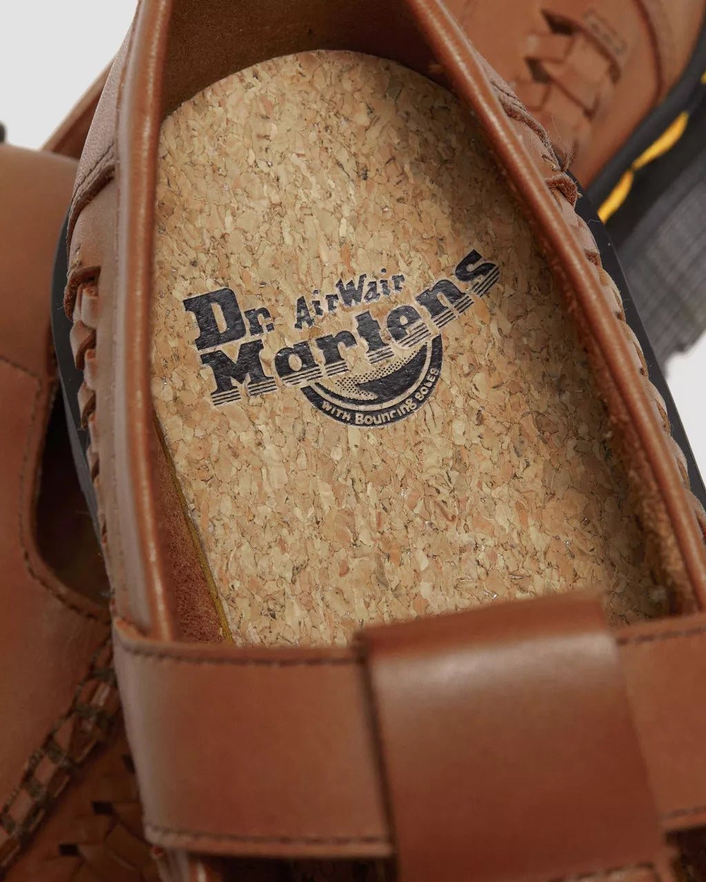 DR MARTENS Adrian T-Bar Woven Leather Mary Jane Shoes