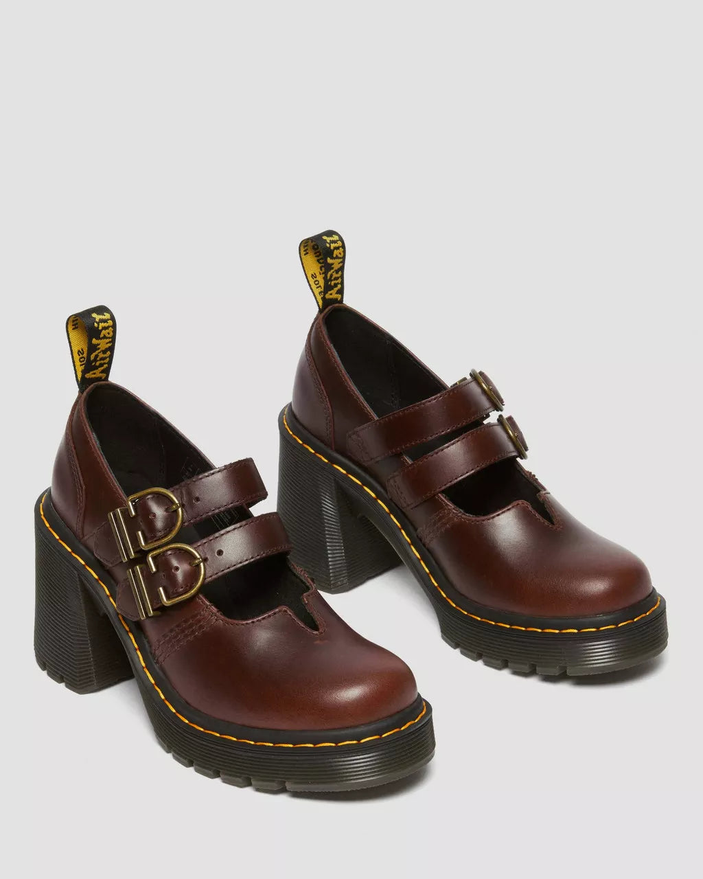 DR MARTENS Eviee Leather Mary Jane Heeled Shoes