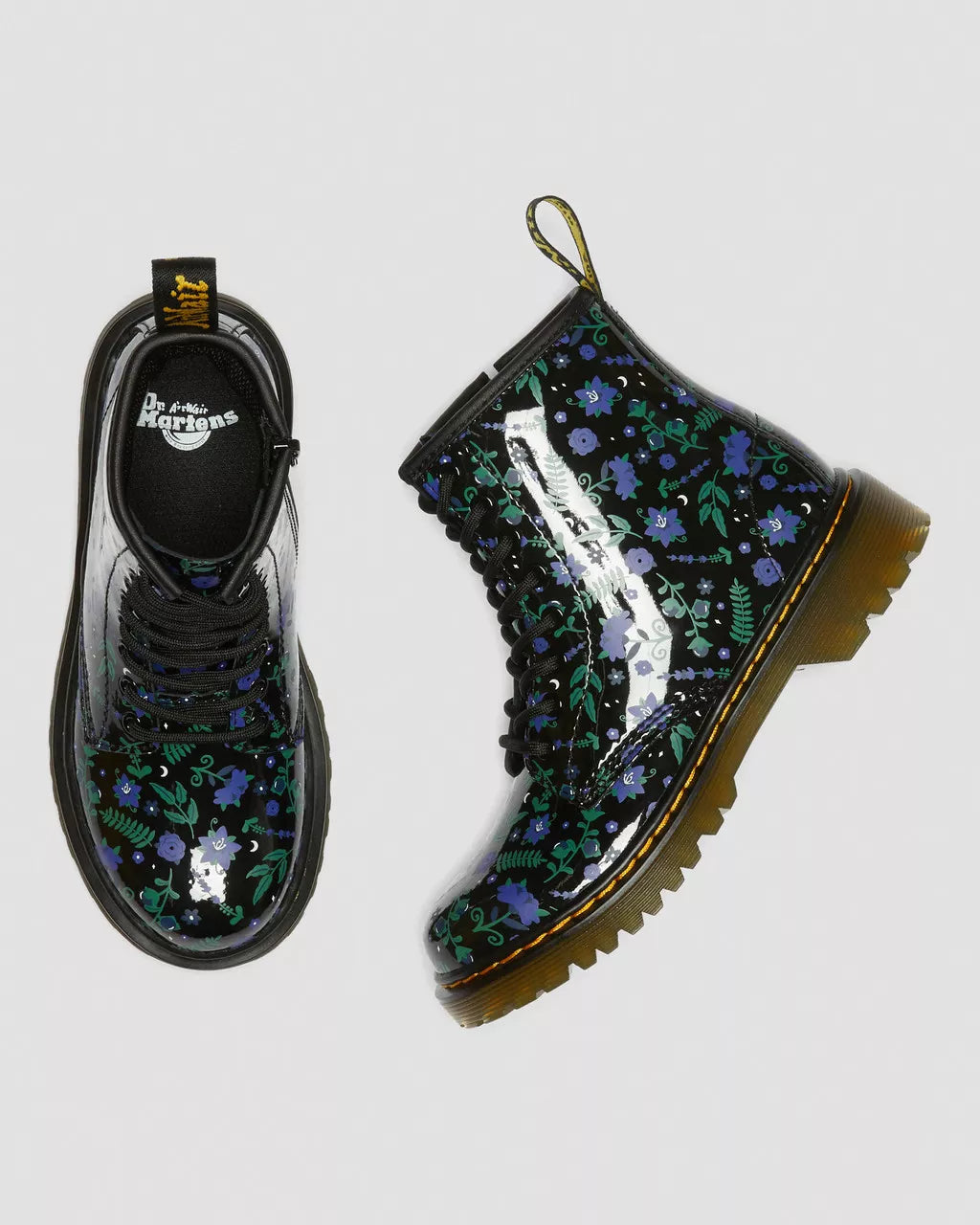 Junior 1460 Mystic Floral Patent Lace Up Boots