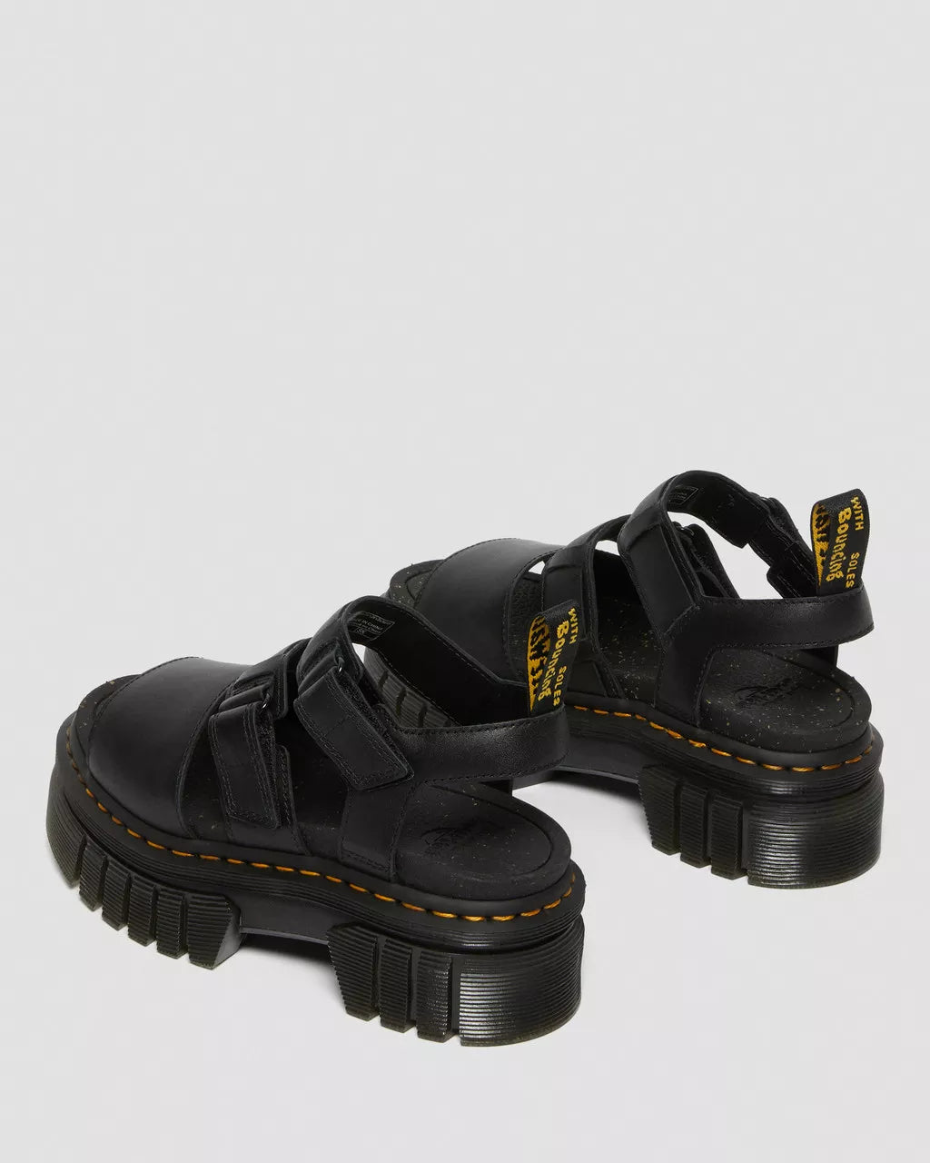 DR MARTENS Ricki Nappa Lux Leather 3-Strap Platform Sandals