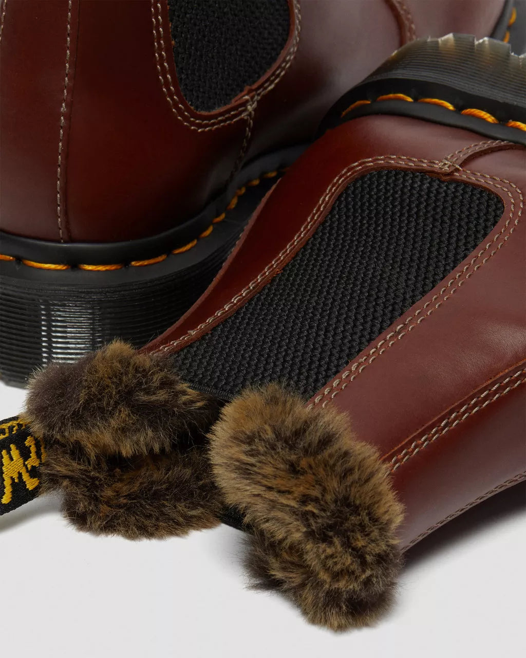 2976 Leonore Abruzzo Faux Fur Lined Chelsea Boots