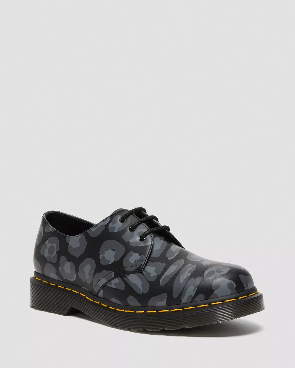 DR MARTENS 1461 Distorted Leopard Print Shoes