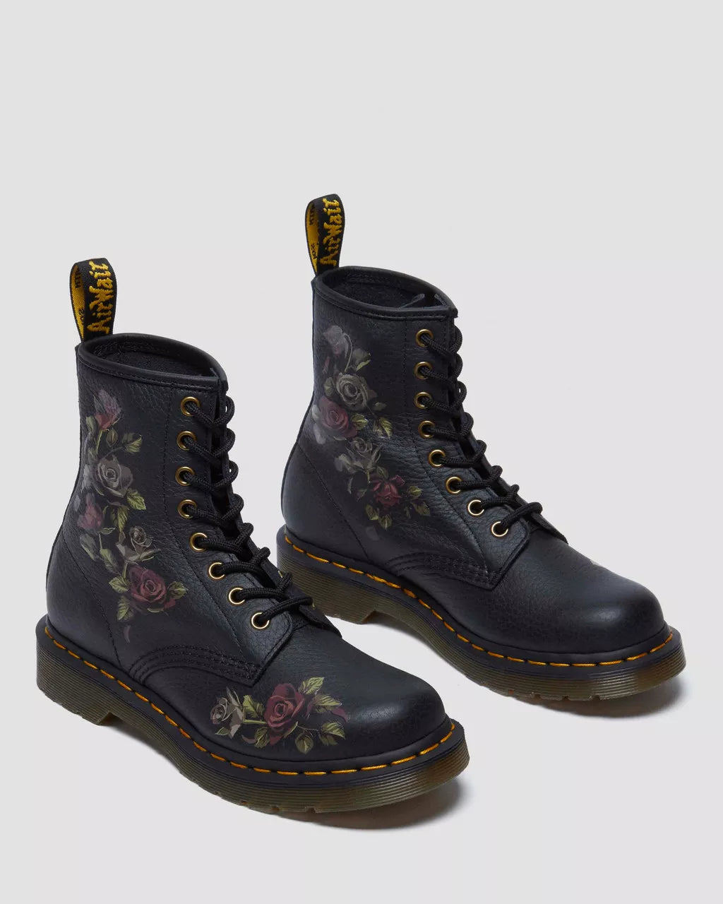 DR MARTENS 1460 Decayed Roses Leather Boots