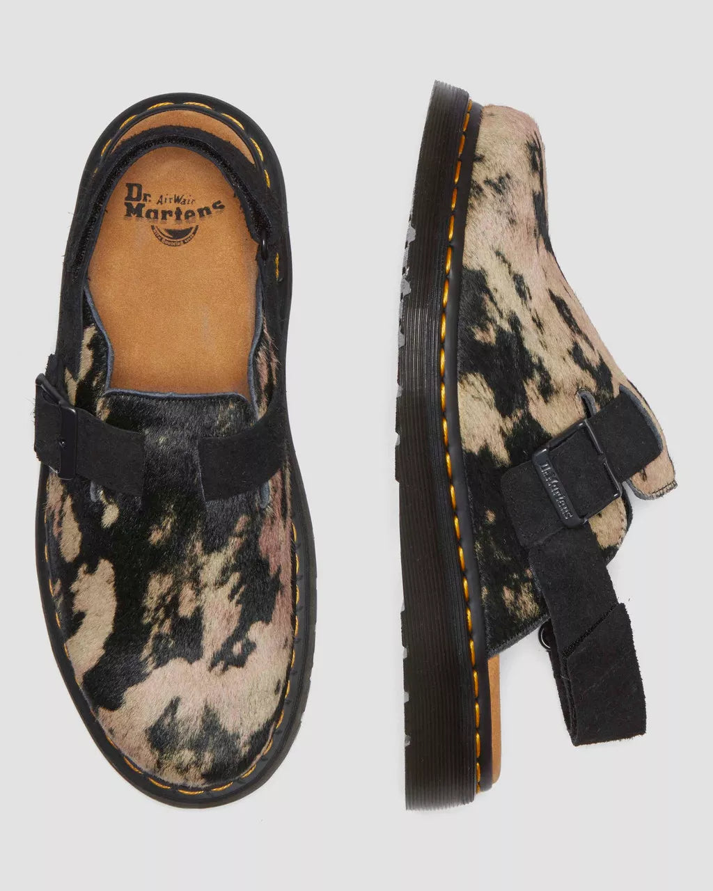 DR MARTENS Jorge II Contrast Hair-On Mules
